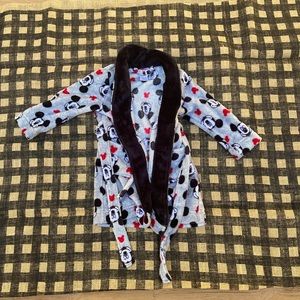 Disney Junior Mickey Mouse Print Plush Robe 3T